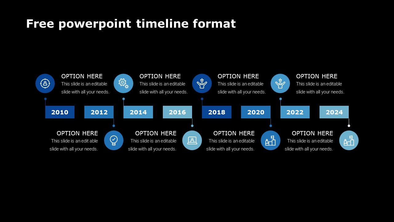 Free powerpoint timeline format-8-blue